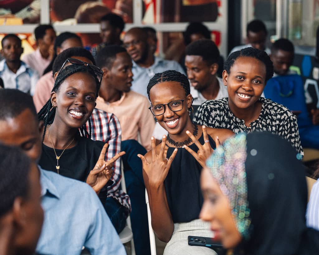 BujaHub community of young Burundian entrepreneurs gathered at an innovation event.